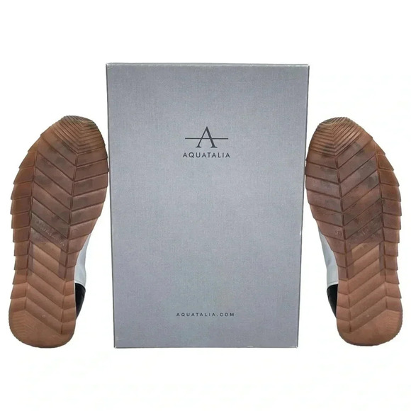 Aquatalia Daelyn Nappa Leather Slip On Hidden Heel Womens Sneakers Size 7.5M - Picture 9 of 12